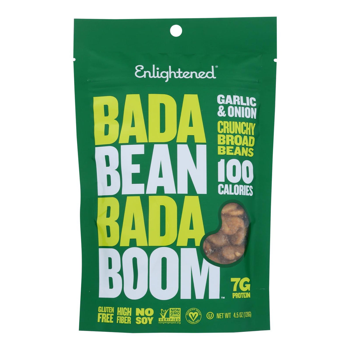 Bada Bean Bada Boom - Crunchy Beans Garlic & Onion Flavor (Pack of 6 - 4.5 Oz) - Cozy Farm