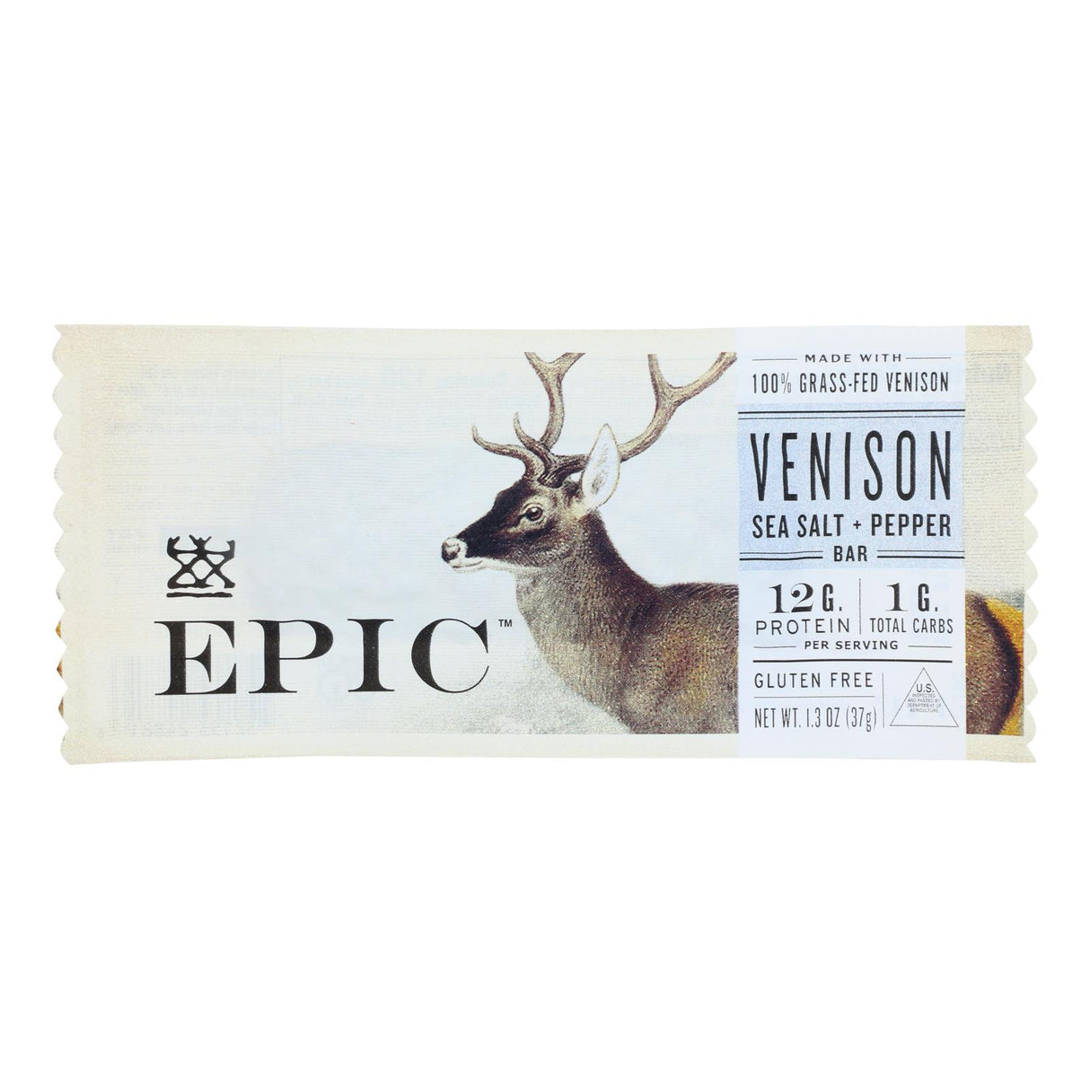 Epic Venison Sea Salt & Pepper Bar (Pack of 12) - Cozy Farm