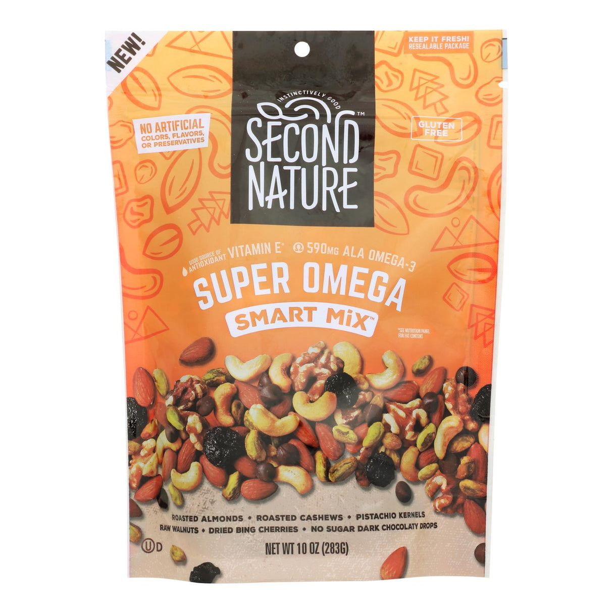 Second Nature Nut Medley Super Omega Smart Mix, 10 Oz Pack of 6 - Cozy Farm