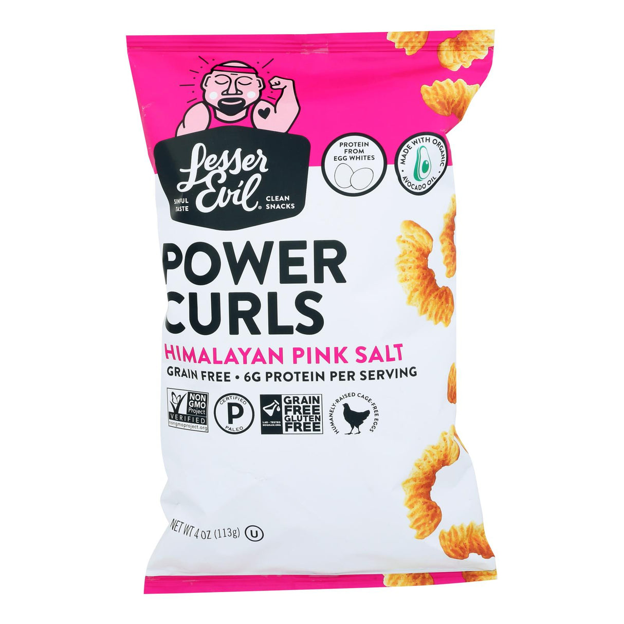 Lesser Evil Himalayan Pink Salt Power Curls (Pack of 9 4-Oz Bags) - Cozy Farm