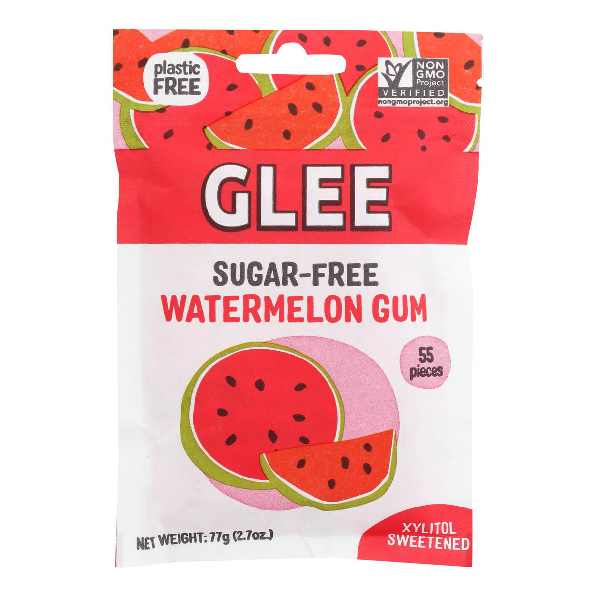 Glee Gum - Sugar Free Watermelon Peach Chewing Gum (Pack of 6 - 55 Ct) - Cozy Farm