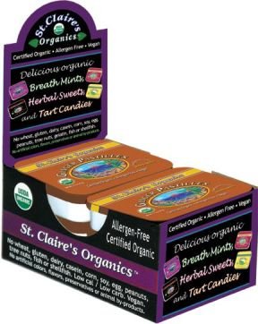 St. Claire's Organic Ginger Counter Display, 1.5 Oz Pack of 6 - Cozy Farm
