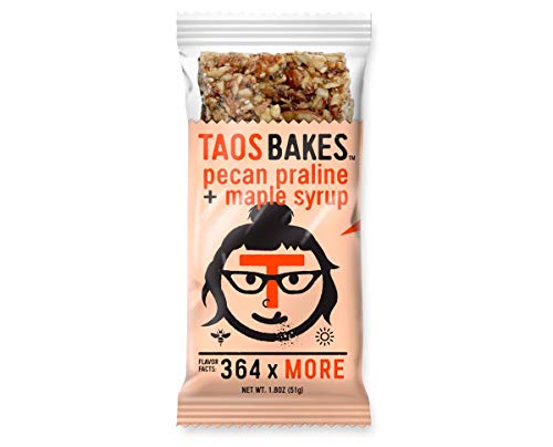 Taos Bakes Bar Pecan Praline Maple Syrup, 1.8 Oz (Case of 12) - Cozy Farm