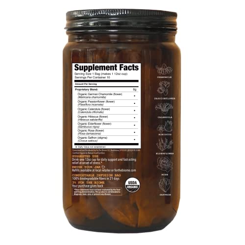 For The Biome - Stress Therapy 7 Flower - T-Flower Infusion (10 Bags) - Cozy Farm