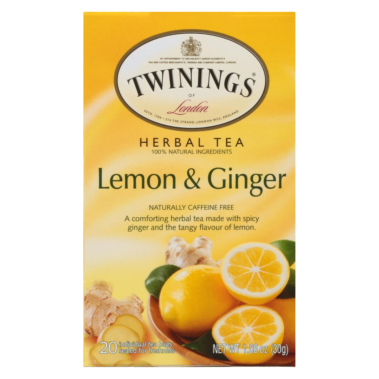 Twinings Green Tea: Lemon & Ginger Bliss (Pack of 6 - 20 Bags) - Cozy Farm