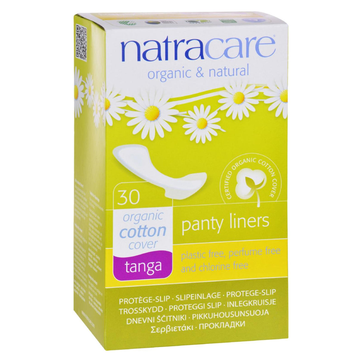 Natracare Ultra-Absorbent Tanga Panty Liners (Pack of 30) - Cozy Farm