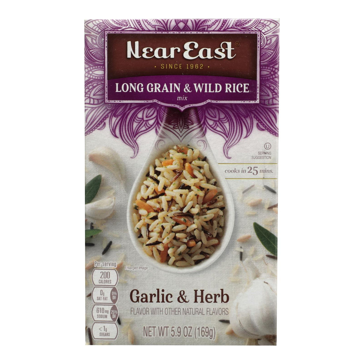 Near East Long Grain & Wild Rice with Garlic, Pack of 12 - Cozy Farm