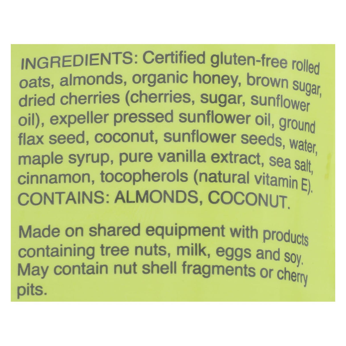 Jessica's Gluten-Free Almond Cherry Granola, 12 x 11 Oz. Packs - Cozy Farm