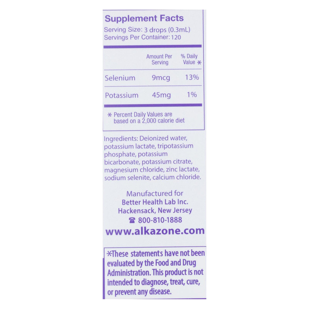 Alkazone Alka(l)line Booster Drops with Antioxidant - 1.2 Fl Oz. - Cozy Farm
