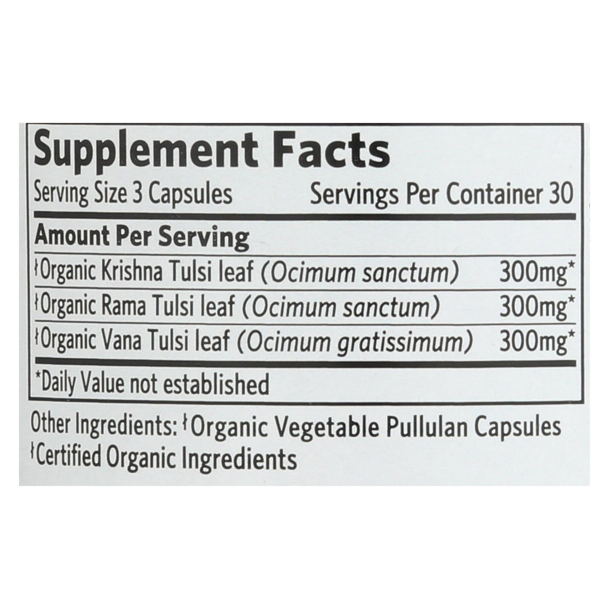 Organic India Tulsi Holy Basil Whole Herb Supplement - 90 Capsules - Cozy Farm