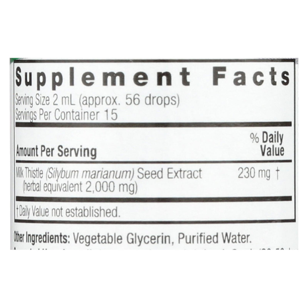 Nature's Answer Milk Thistle Seed Alcohol-Free - Cozy Farm