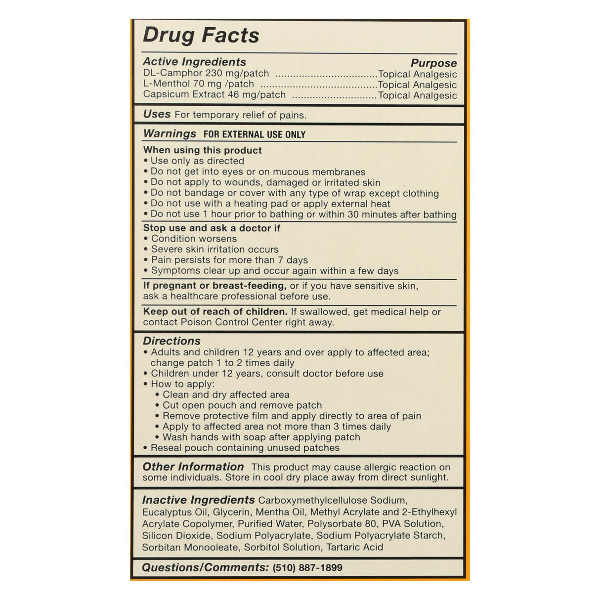 Tiger Balm Pain-Relieving Large Patches (24 Pack) - Cozy Farm