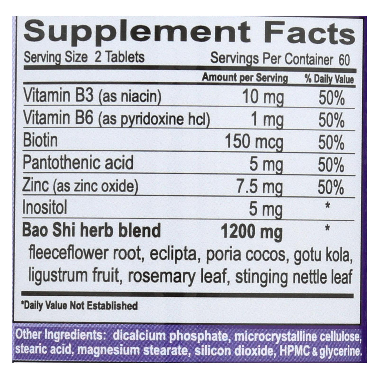 Bao Shi Advanced Hair Nutrients for Women (120 Caplets) - Cozy Farm