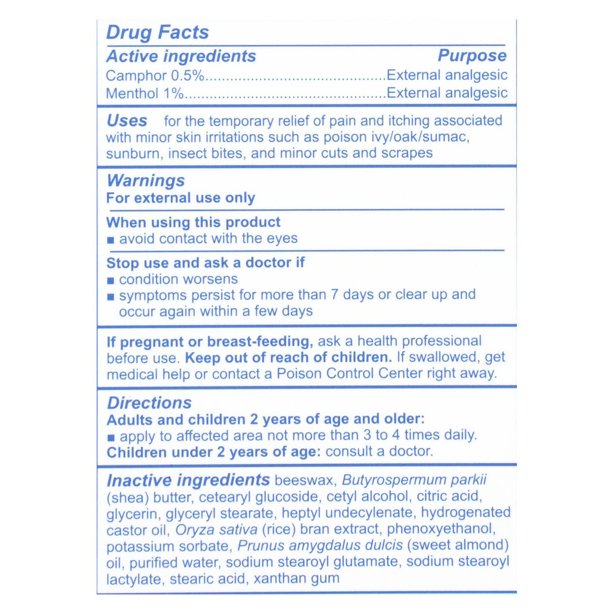 Earth's Care Anti-Itch Cream, 1 Oz. - Cozy Farm