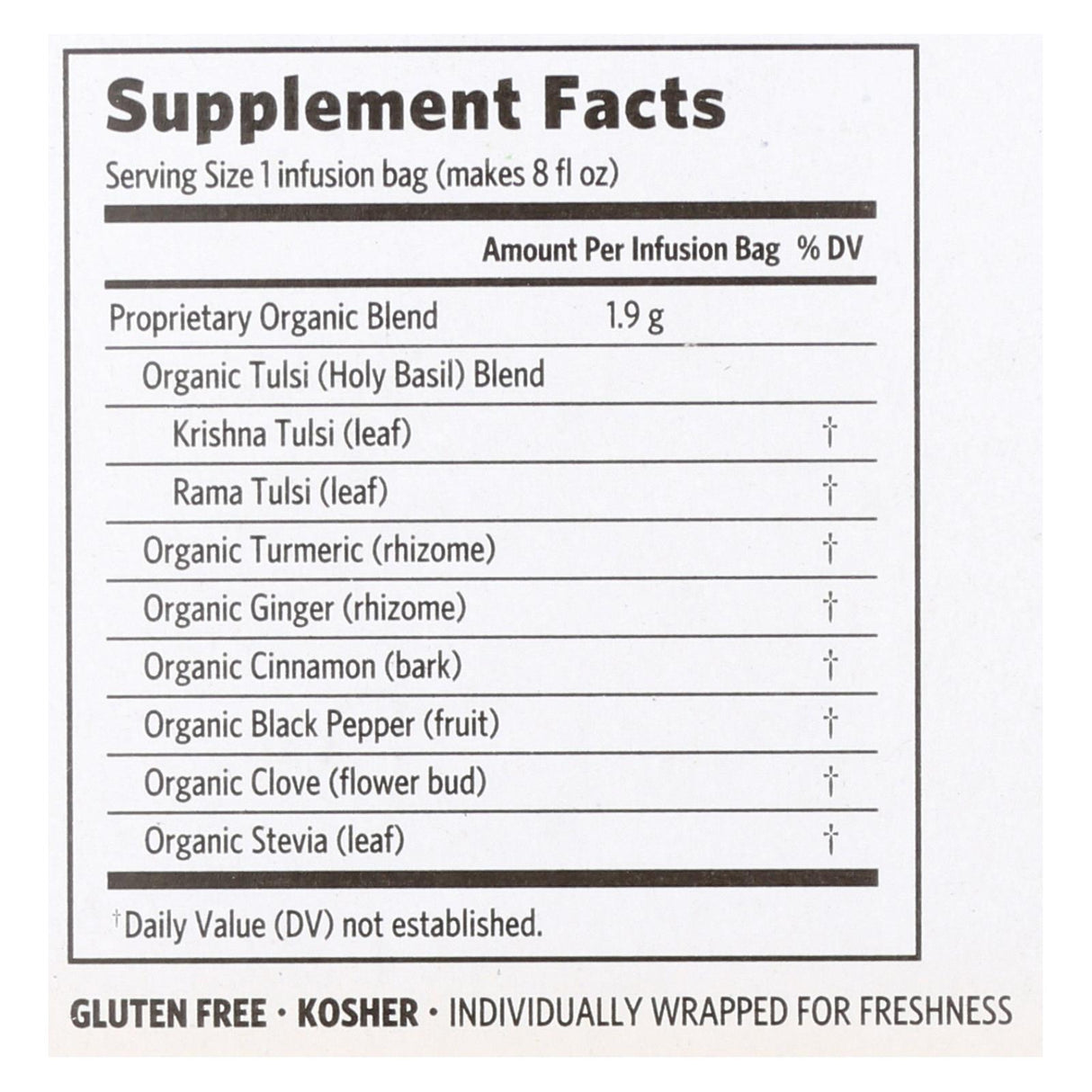 Organic India Tulsi Turmeric Ginger Tea (18 Bags/6 Pack) - Cozy Farm