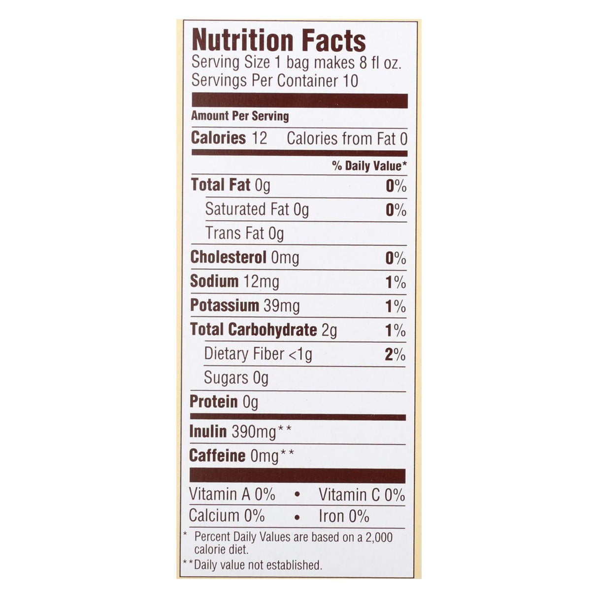 Teeccino Herbal Coffee, Vanilla Nut Flavor (Pack of 6 - 10 Tea Bags) - Cozy Farm