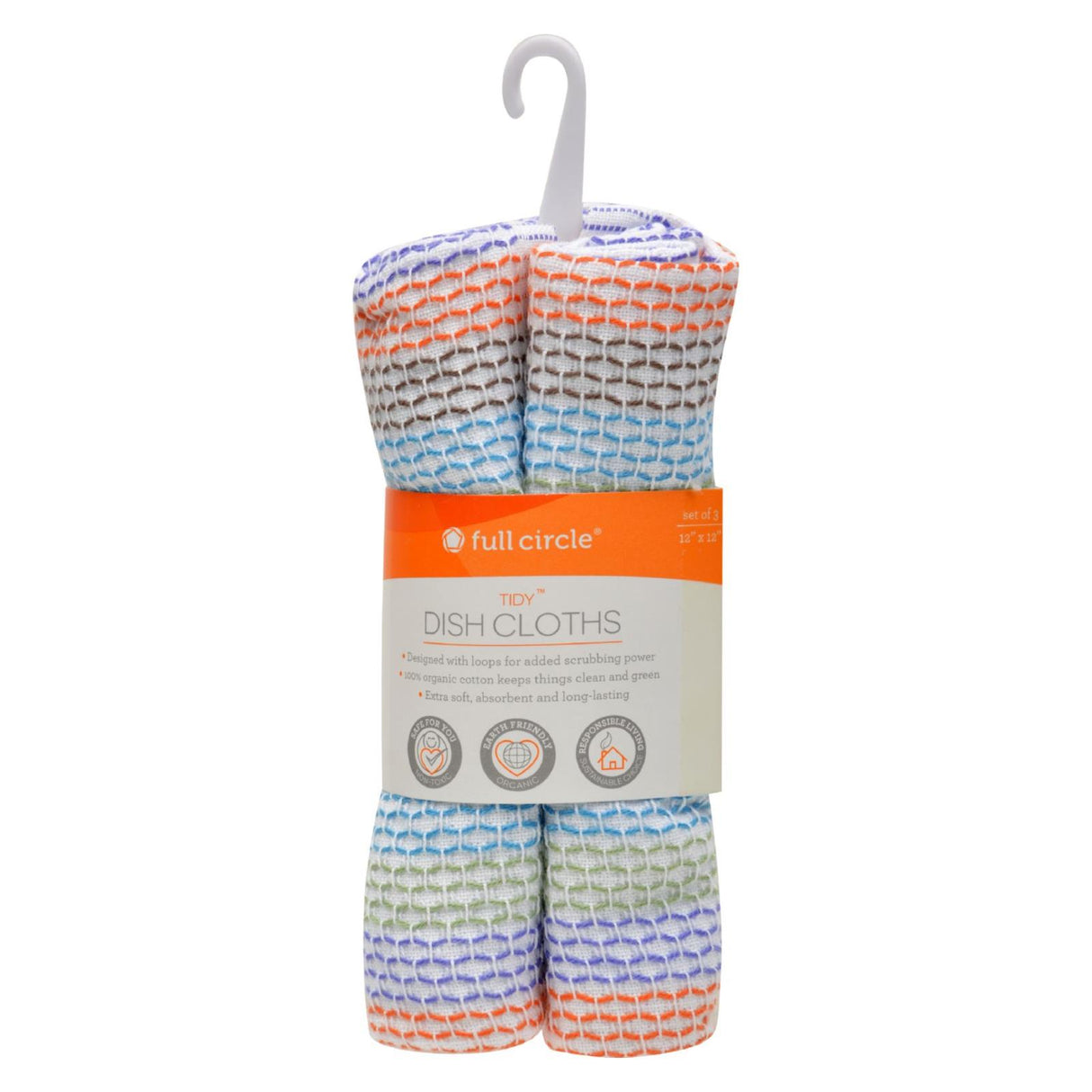 Full Circle Home Tidy Dish Cloths - 36 Pack, 12x12 Inch - Cozy Farm