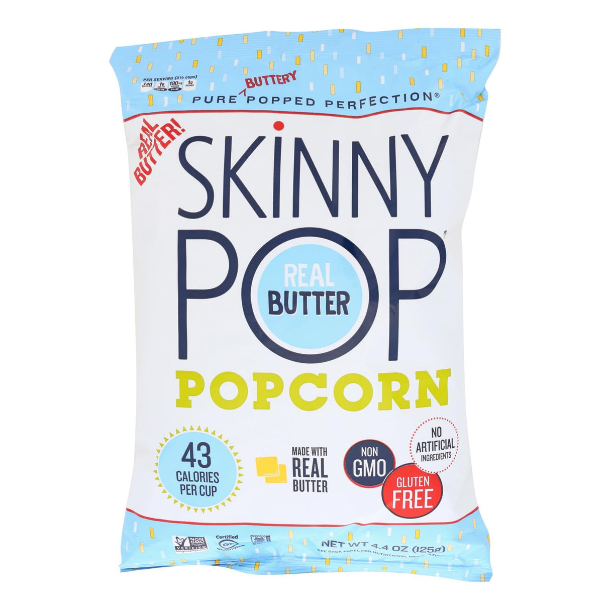 Skinnypop Real Butter Popcorn, 4.4 Oz. (Pack of 12) - Cozy Farm