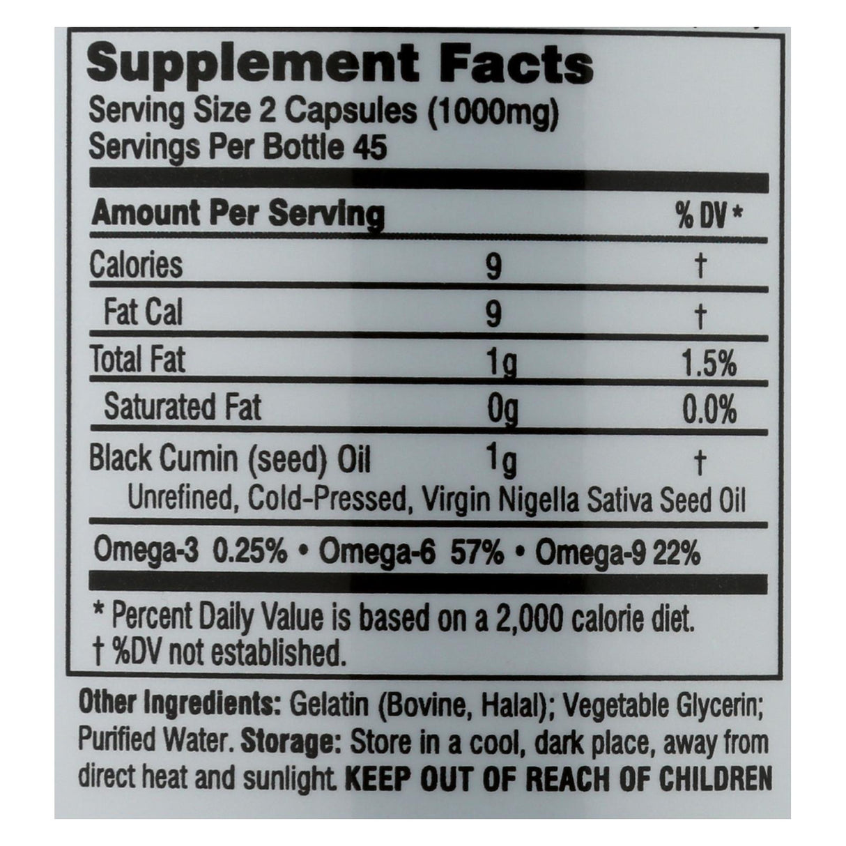 Amazing Herbs Black Seed Oil - 90 Softgels - Cozy Farm