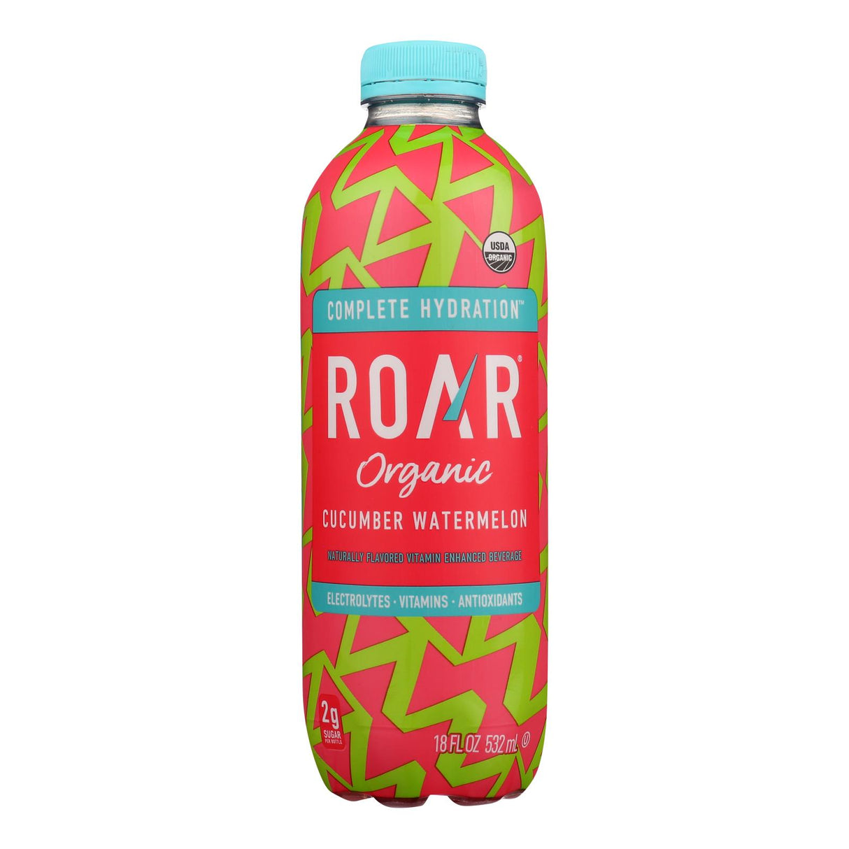 Roar Organic Watermelon-Cucumber Flavored Water, 18 Fl Oz (Pack of 12) - Cozy Farm