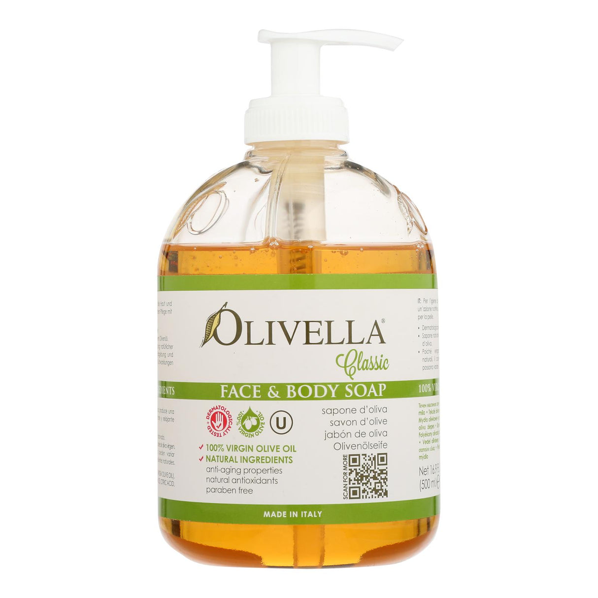 Olivella Face & Body Soap - Hydrating Bar Soap Enriched with Organic Olive Oil (16.9 Fl Oz.) - Cozy Farm