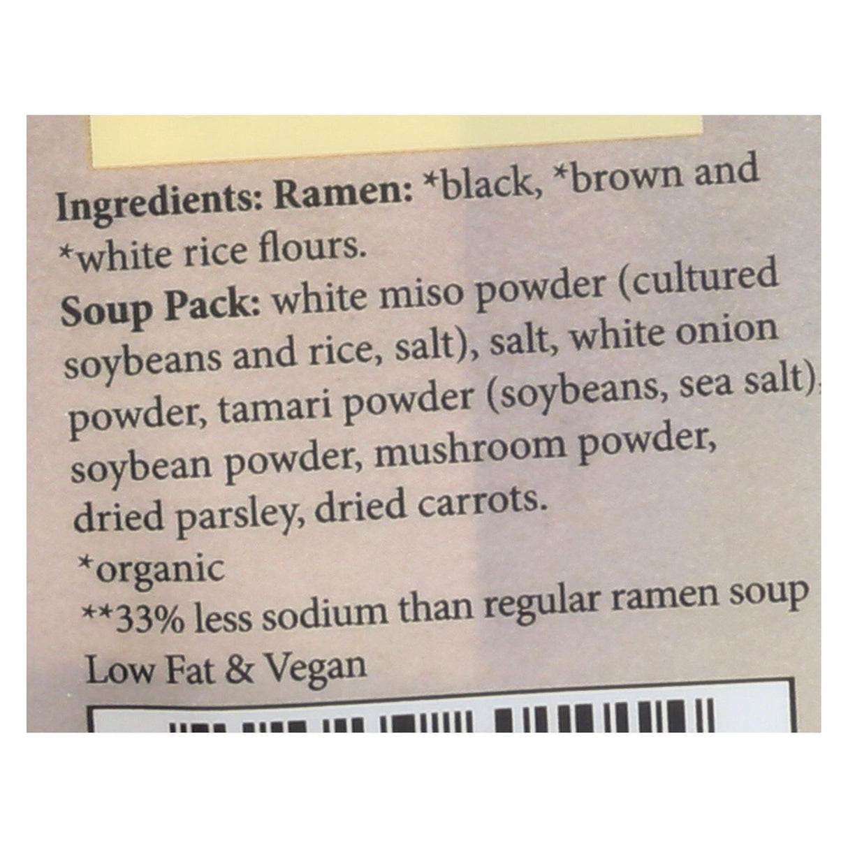 Lotus Foods Organic Forbidden Rice Ramen with Miso Soup - 10 Packets of 2.8 Oz - Cozy Farm
