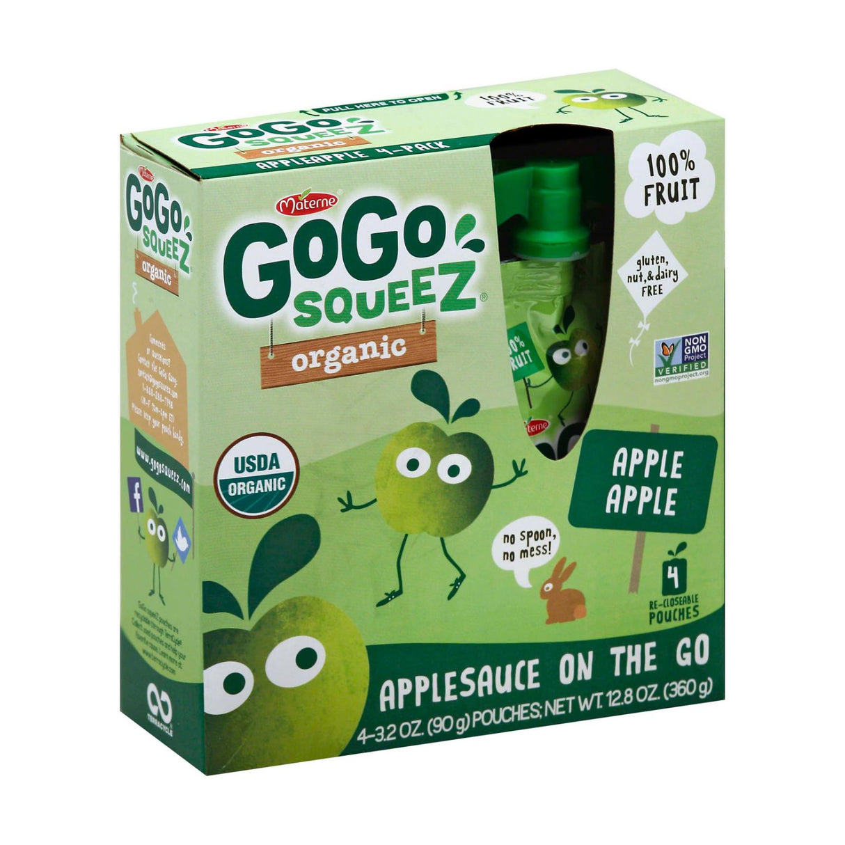 Gogo Squeez Organic Applesauce Multipack (12-Pack, 3.2 Oz. Each) - Cozy Farm
