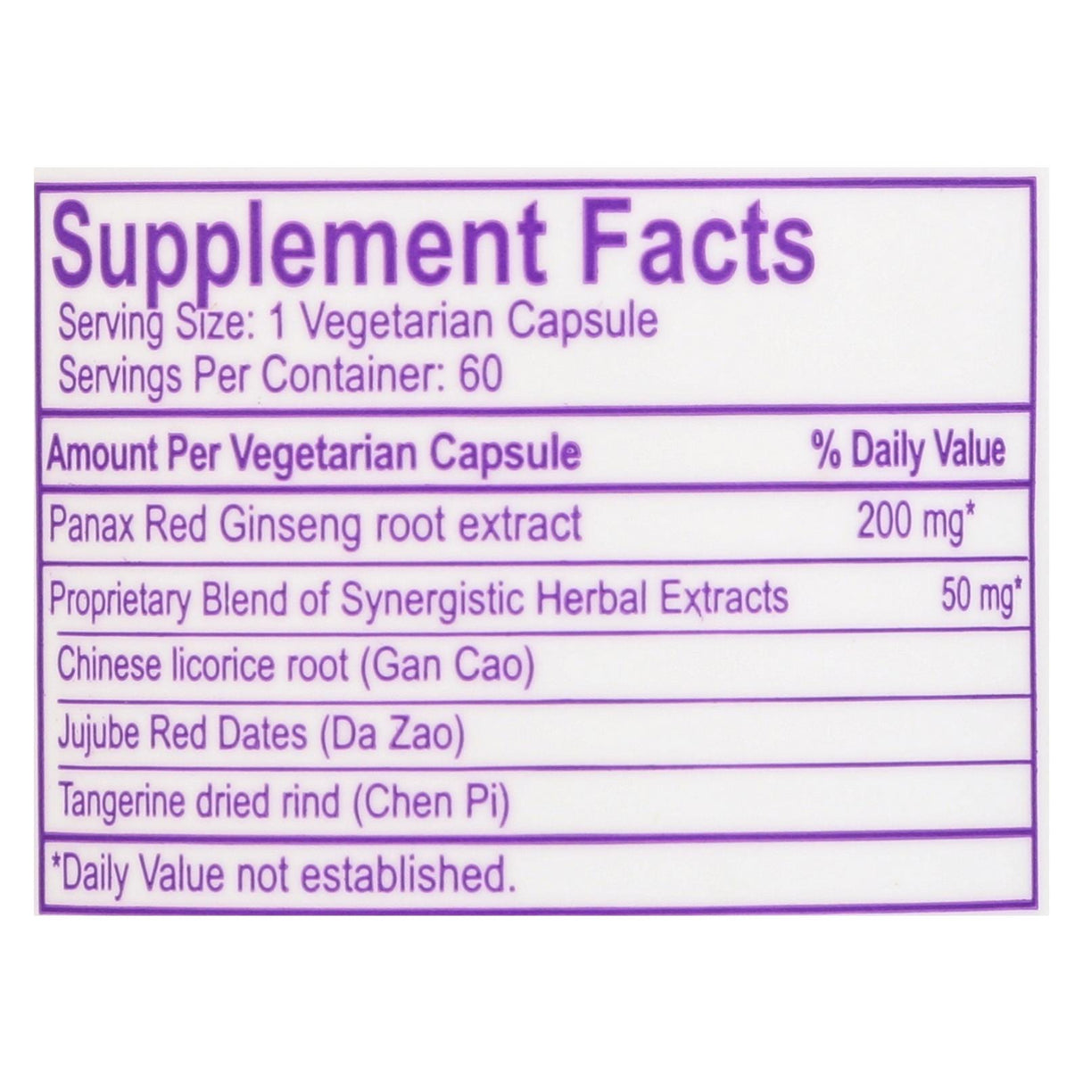 Paradise Herbs Panax Red Ginseng (60 Vegetarian Capsules) - Cozy Farm