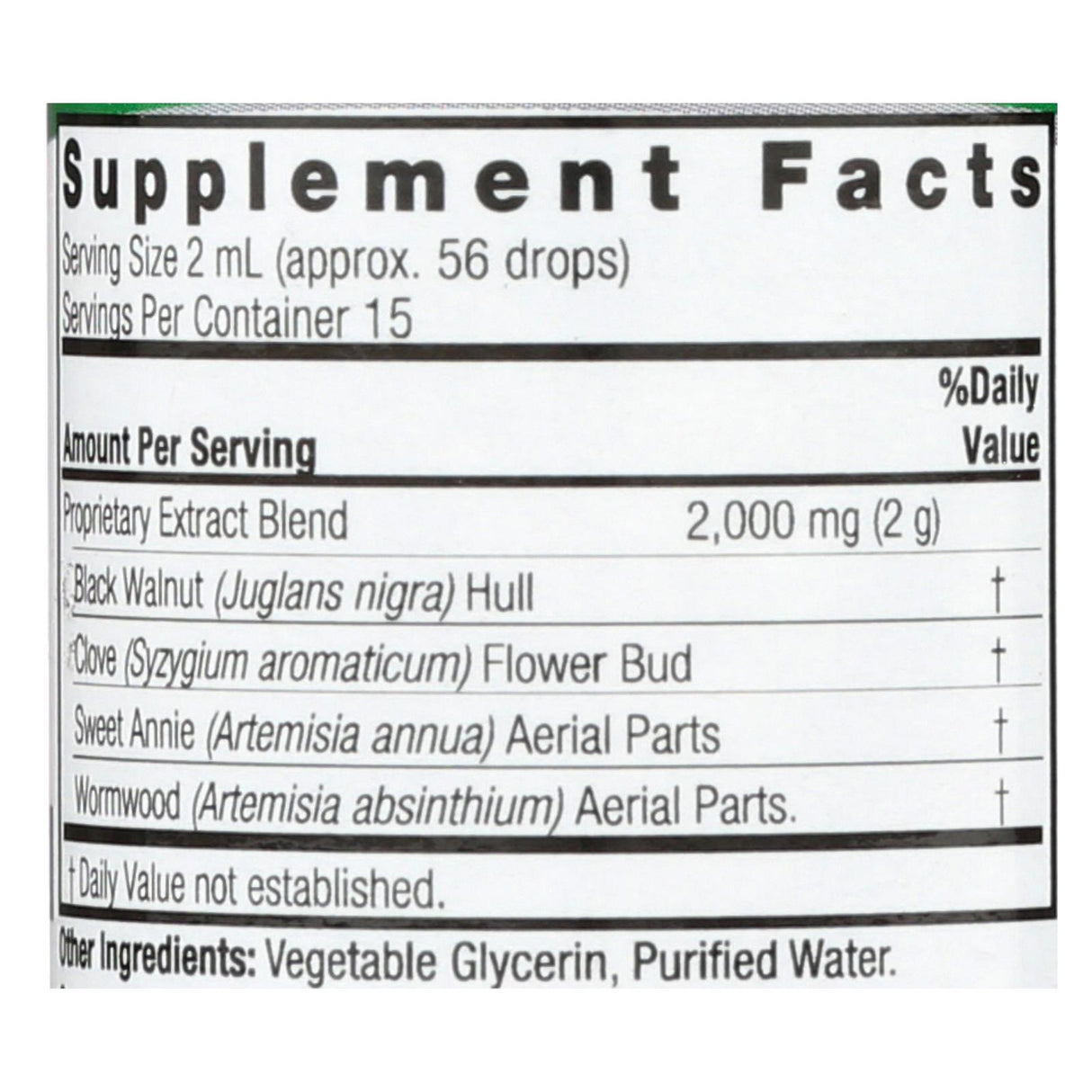 Nature's Answer Black Walnut & Wormwood Complex Extract, Alcohol-Free, 1 Fl Oz - Cozy Farm