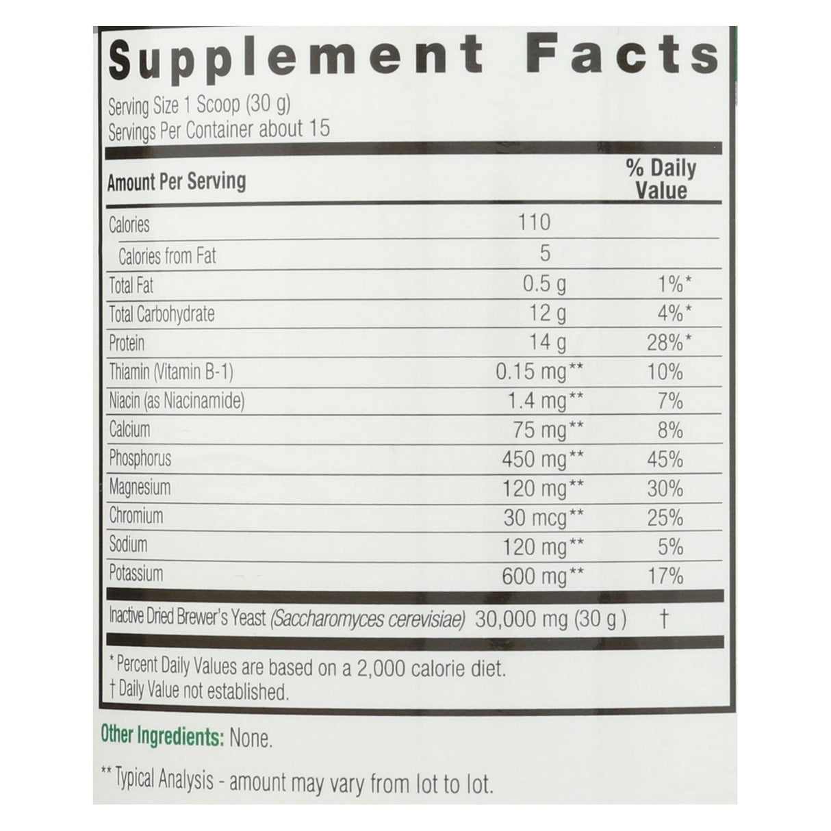 Nature's Answer - Certified Gluten-Free Brewers Yeast - 16 Oz. - Cozy Farm