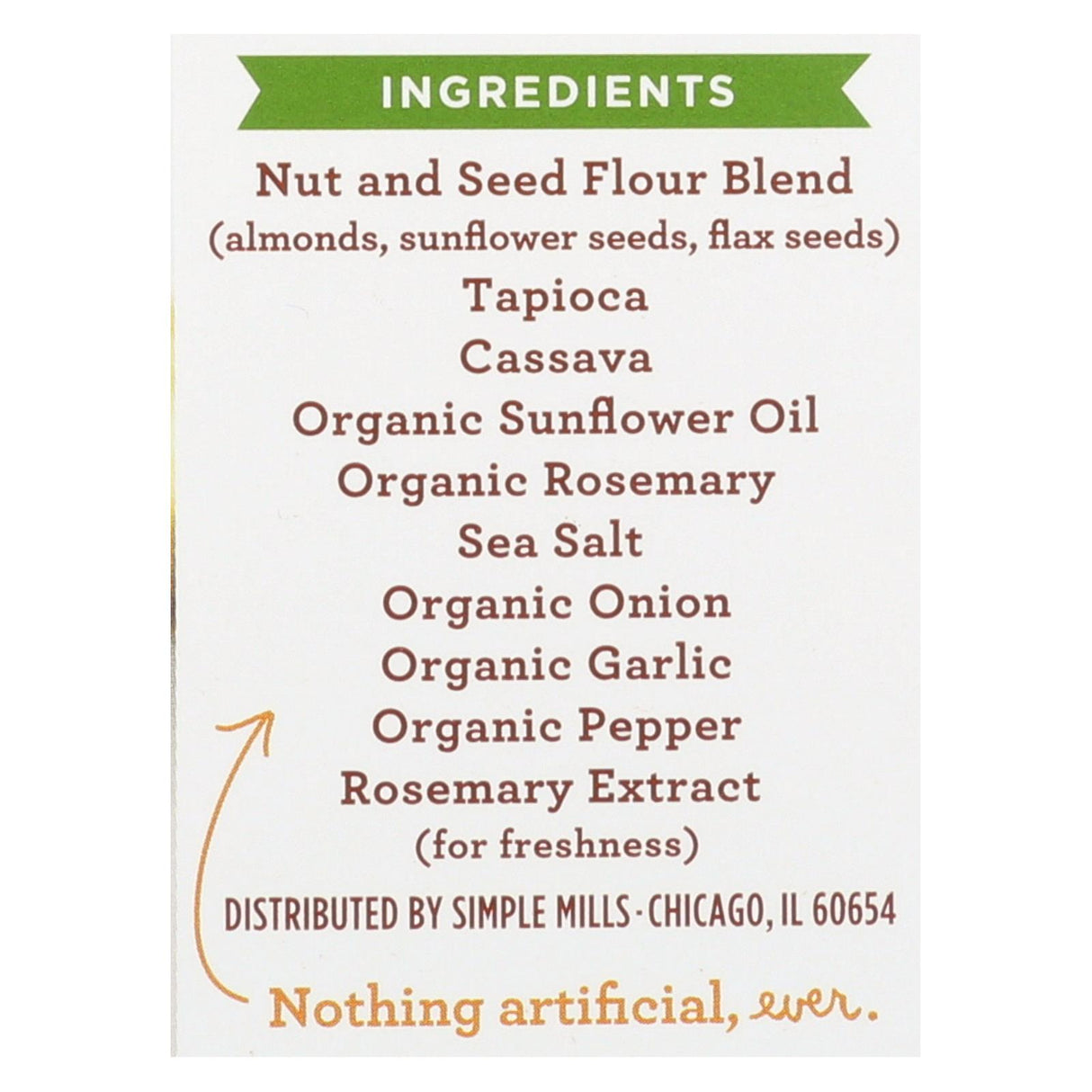 Simple Mills Rosemary and Sea Salt Almond Flour Crackers, Pack of 6, 4.25 Oz. ea - Cozy Farm