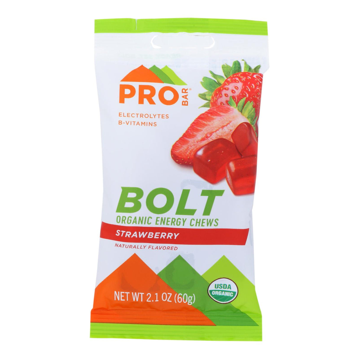 Pro Bar Bolt Energy Chews Strawberry (Pack of 12 - 2.1 Oz) - Cozy Farm