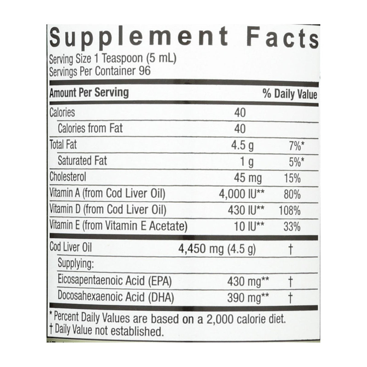 Nature's Answer Premium Norwegian Cod Liver Oil - Rich Omega 3 Fatty Acids - 16 Fl Oz - Cozy Farm