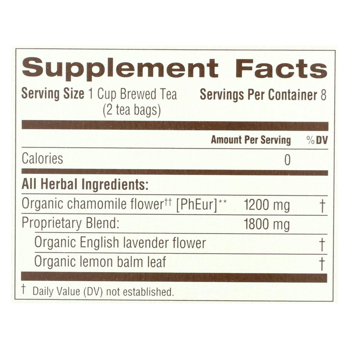 Traditional Medicinals Calming Chamomile Lavender Herbal Tea (6 Pack, 16 Bags) Caffeine Free - Cozy Farm