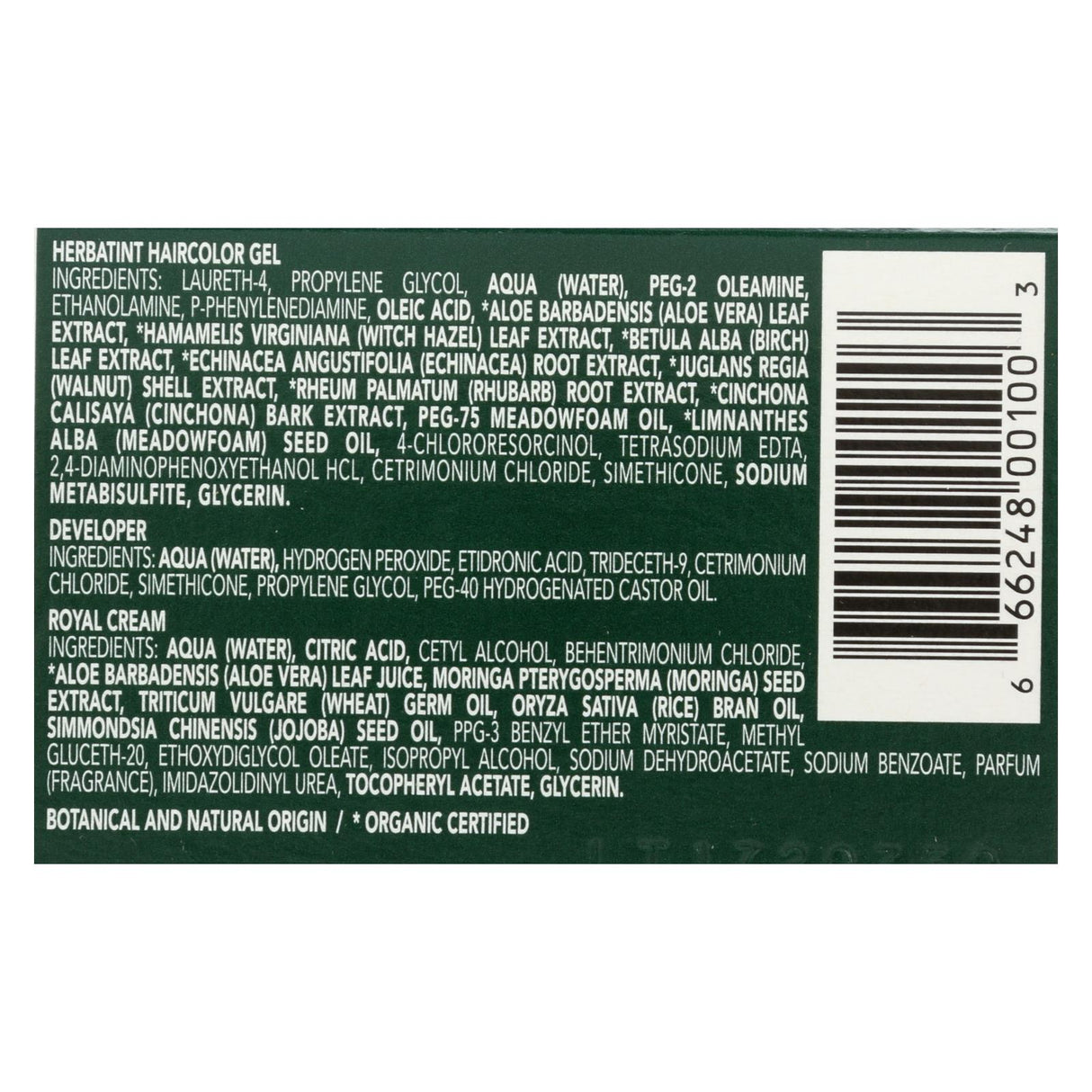 Herbatint Permanent Herbal Haircolour Gel, Black - 135ml - Cozy Farm