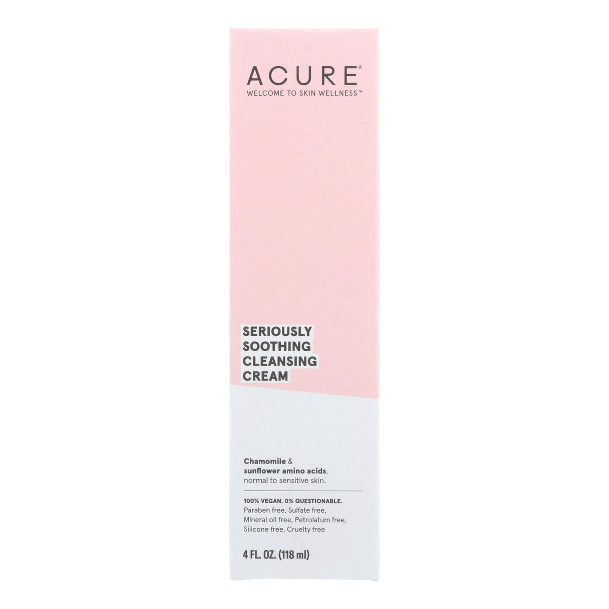Acure Sensitive Facial Cleanser with Peony Extract & Sunflower Amino Acids, 4 Fl Oz - Cozy Farm