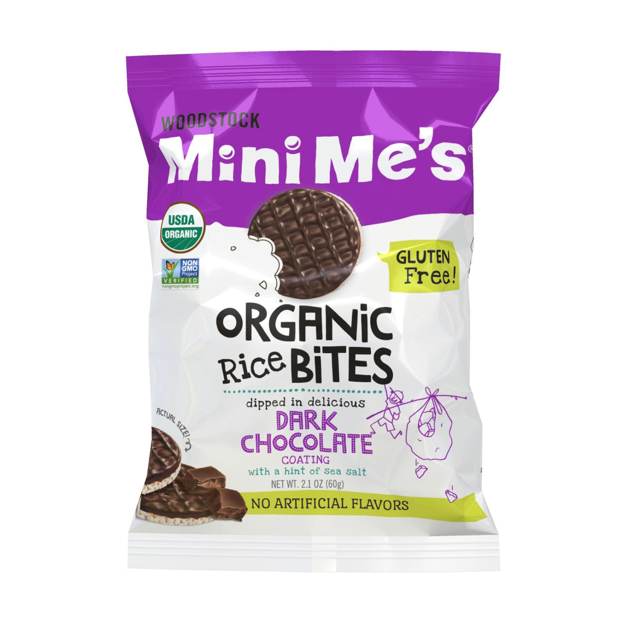 Woodstock Organic Dark Chocolate Sea Salt Rice Bites (8-Pack, 2.1 Oz. Each) - Cozy Farm