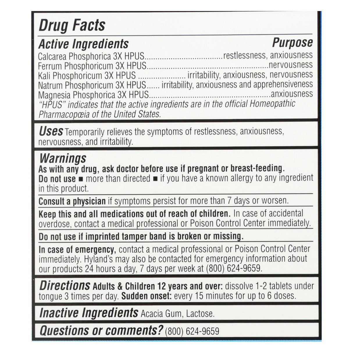 Hyland's Homeopathic Calm Tablets for Stress Relief (50-Count) - Cozy Farm