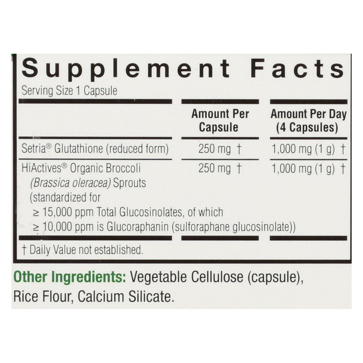 Nature's Answer BroccoReduced Glutathione for Liver Detox & Immune Support (60 Vegetarian Capsules) - Cozy Farm