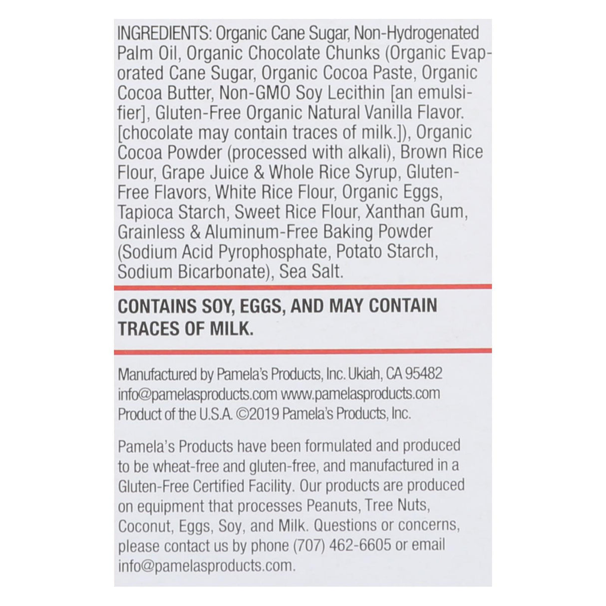 Pamela's Products Gluten-Free Dark Chocolate Chunk Cookies (Pack of 6 - 5.29 Oz. Each) - Cozy Farm