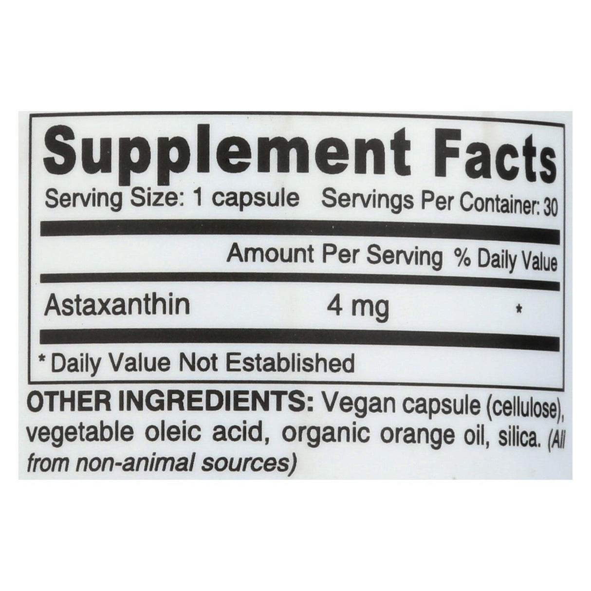 Deva Vegan Vitamins Astaxanthin Super Antioxidant 4mg, 30 Capsules - Cozy Farm