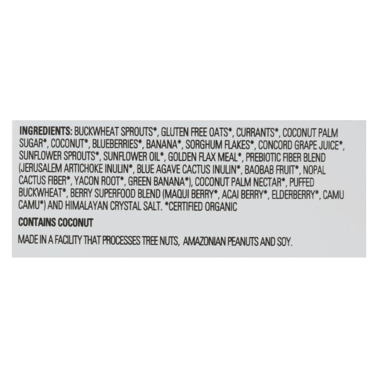 Activated Superfood Cereal Blueberry Blast by Living Intentions (Pack of 6 - 9 Oz.) - Cozy Farm