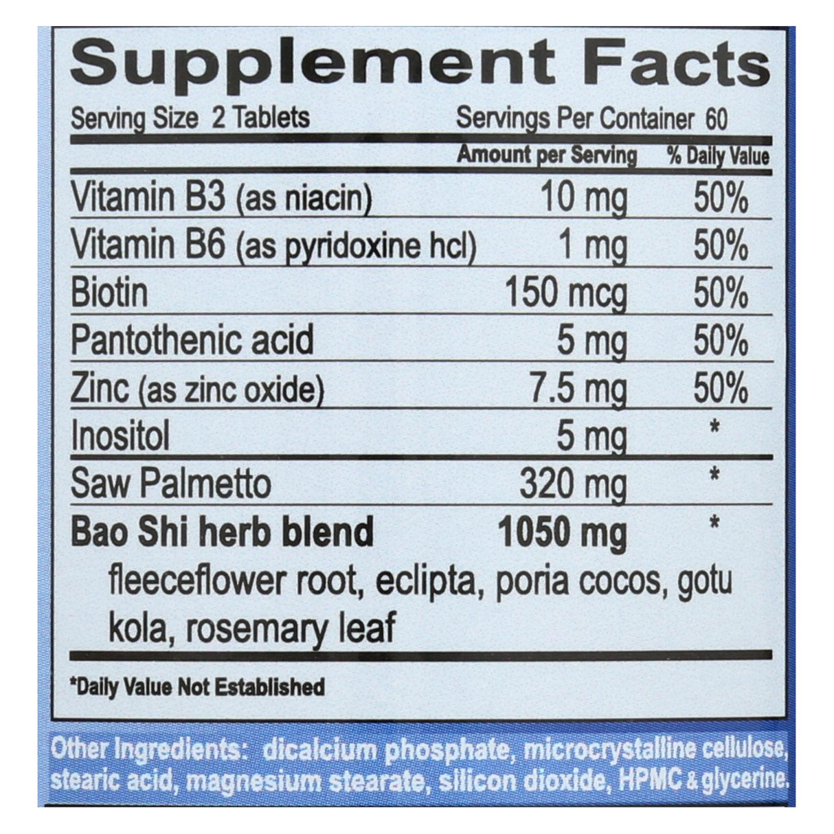 Biomed Health Advanced Bao Shi Men's Hair Supplement (120 Tablets) - Cozy Farm