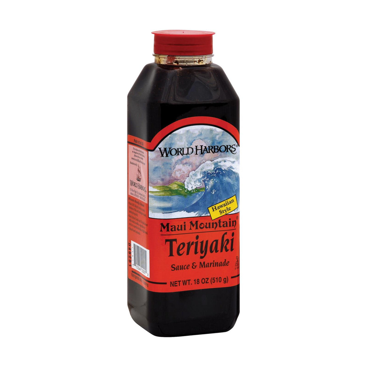 World Harbor Maui Mountain Teriyaki Marinade and Sauce - Pack of 6 (16 Fl Oz. Each) - Cozy Farm