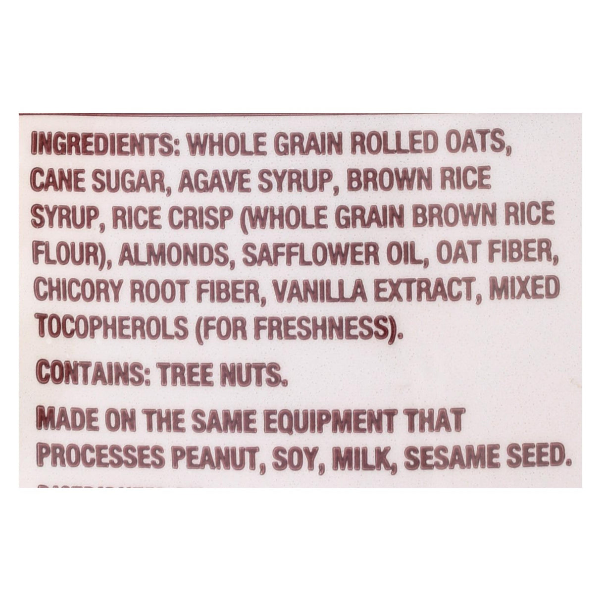 Back To Nature Vanilla Almond Agave Granola - 11 Oz (Pack of 6) - Cozy Farm