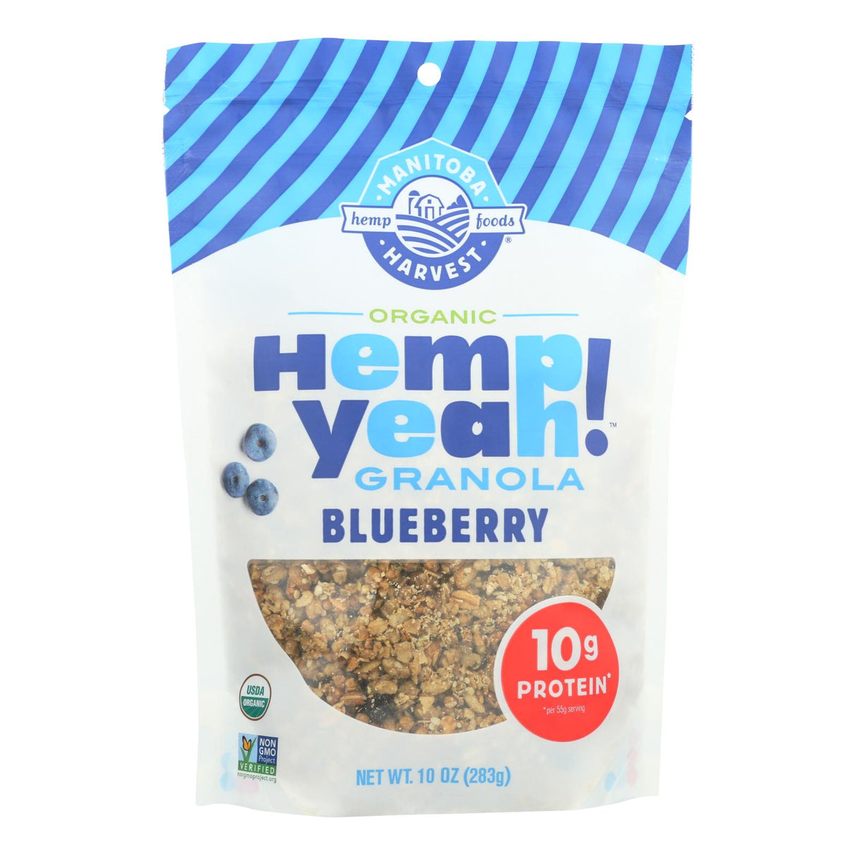 Manitoba Harvest Hemp Blueberry Granola (Pack of 6 - 10 Oz.) - Cozy Farm