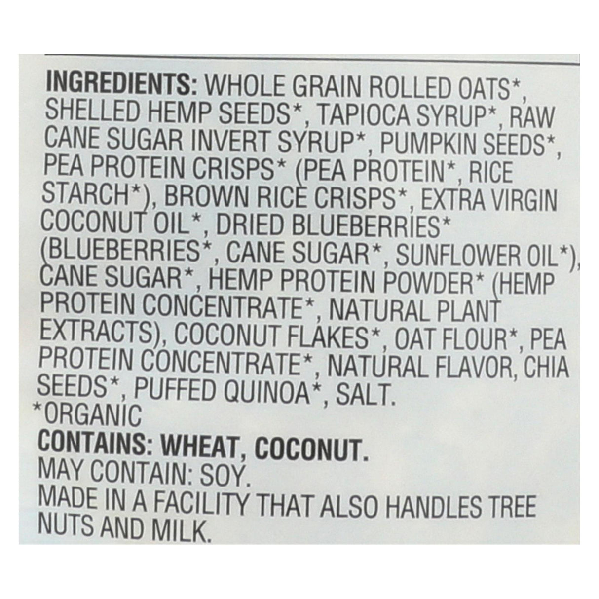 Manitoba Harvest Hemp Blueberry Granola (Pack of 6 - 10 Oz.) - Cozy Farm