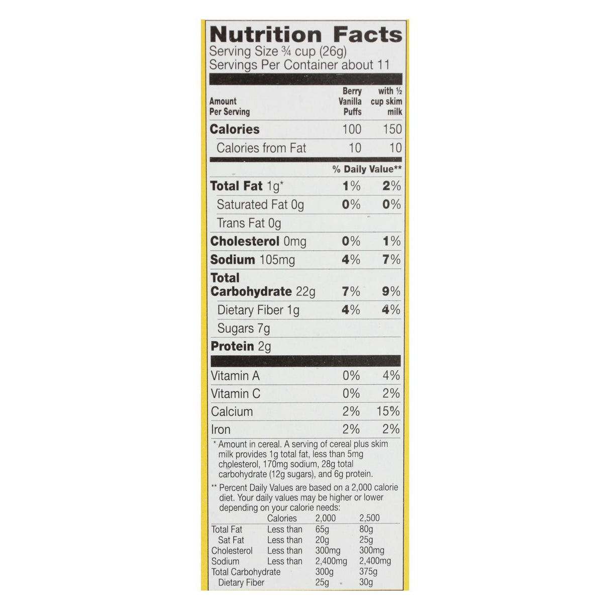 Cascadian Farm Organic Berry Vanilla Puff Cereal - 10.25 Oz (Pack of 12) - Cozy Farm