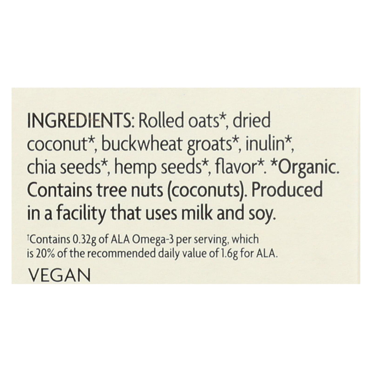 Nature's Path Organic Qi'a Superfood Hot Oatmeal: Creamy Coconut, 8 Oz. (Pack of 6) - Cozy Farm