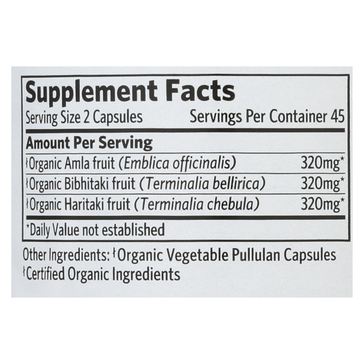 Organic India Triphala Supplement - 90 Vcaps - Cozy Farm